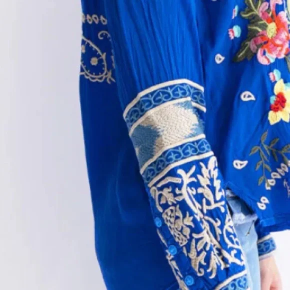 Johnny Was Tamarind Embroidered  Blouse NWT - Picture 11 of 14